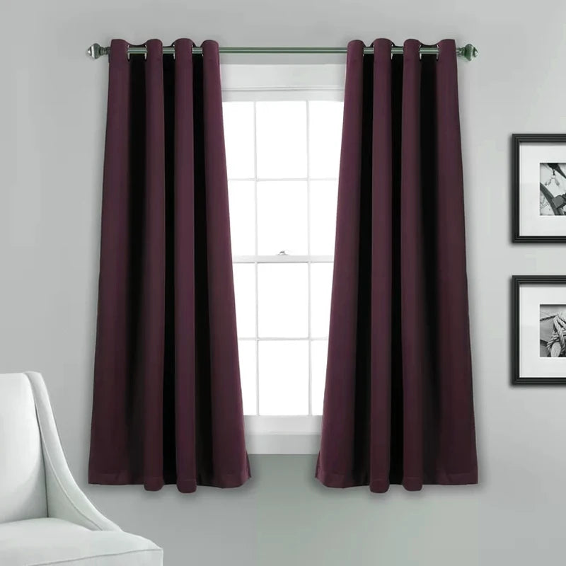 Rideau court occultant moderne pour cuisine chambre salon - vue 7 sur 12
