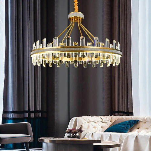 lustre en cristal rond design postmoderne pour un intérieur créatif - vue 5 sur 15