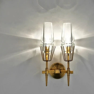 applique murale rétro nordique en cristal led décoration maison - vue 8 sur 7