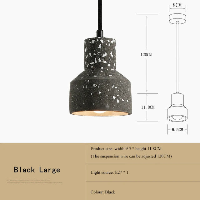 suspension moderne en terrazzo design nordique plusieurs couleurs led - vue 16 sur 28