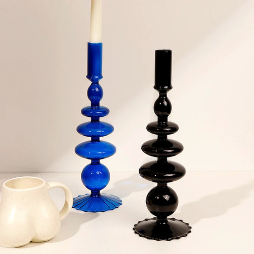 bougeoirs en verre romantiques pour mariage et décoration intérieure - vue 7 sur 13