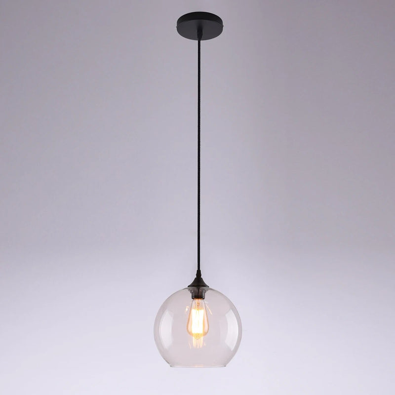 Suspension boule de verre design