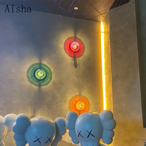 applique murale ufo style rétro en acrylique coloré avec led - vue 6 sur 13