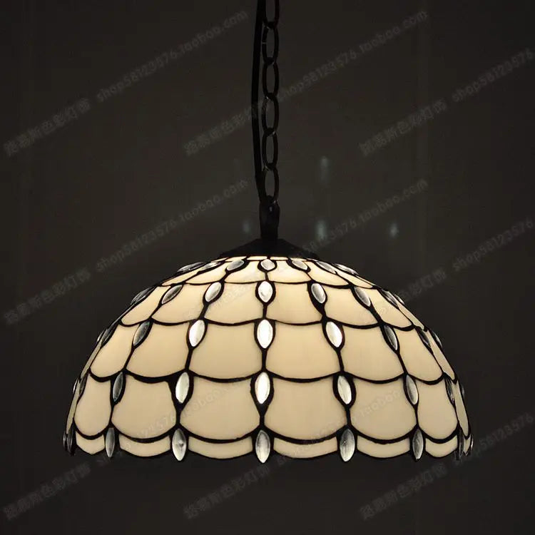 lustre tiffany européen pour restaurant café ou bar - vue 17 sur 19