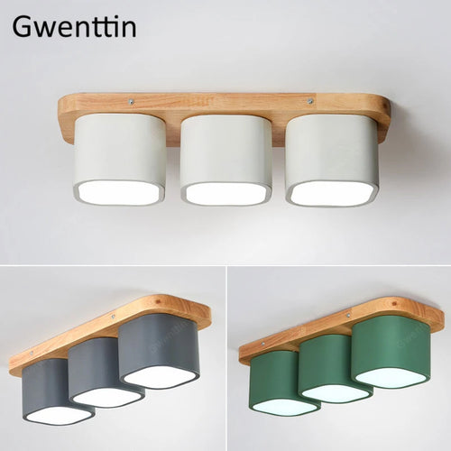 plafonnier moderne en bois et fer design nordique pour intérieur décoratif - vue 2 sur 18