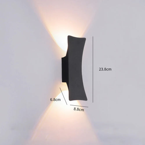Applique extérieure LED moderne porte lumières escalier entrée balcon maison jardin porche terrasse étanche éclairage mural - vue 5 sur 8