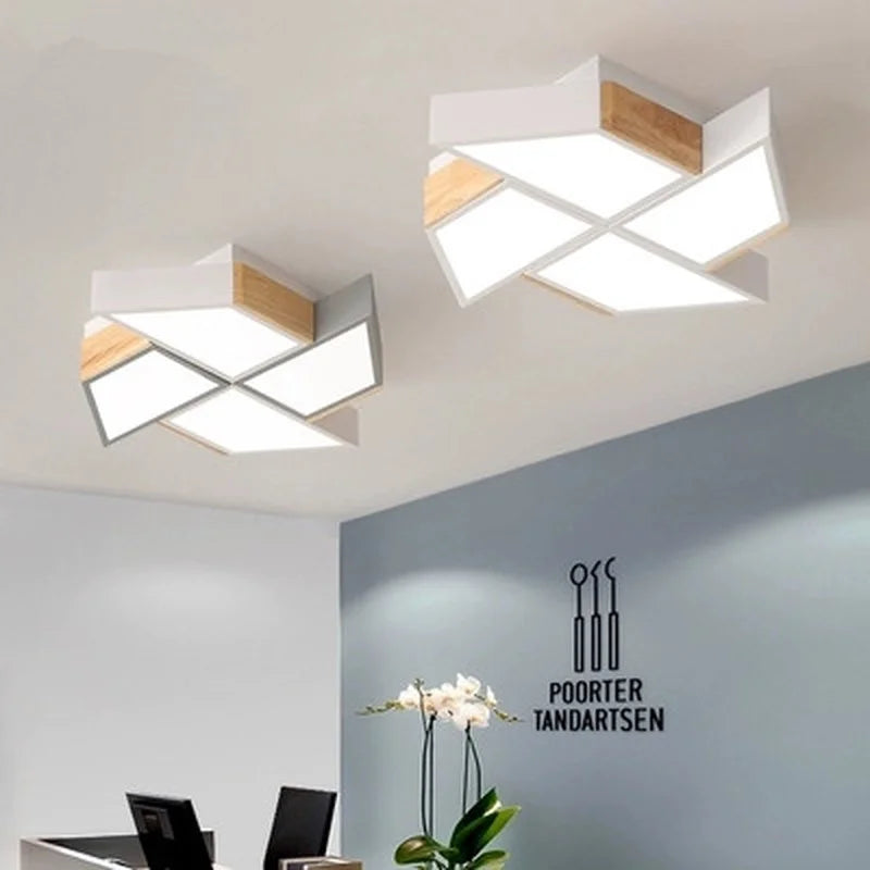 plafonnier led en forme de moulin à vent design moderne - vue 4 sur 18