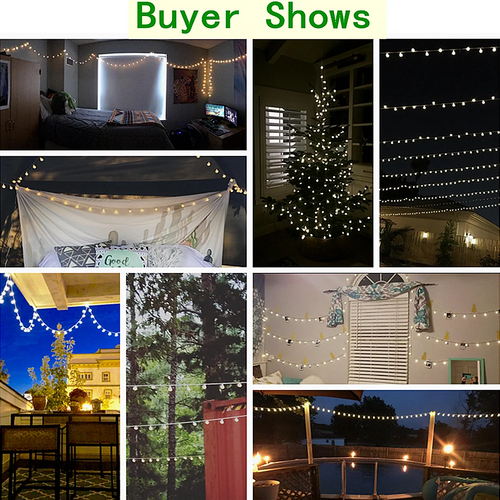 guirlande lumineuse à led en forme de boule pour extérieur et décoration - vue 7 sur 8