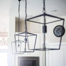 Suspension industrielles Vintage noires