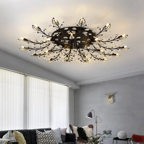 lustre moderne en cristal led winfordo pour éclairage intérieur - vue 2 sur 18