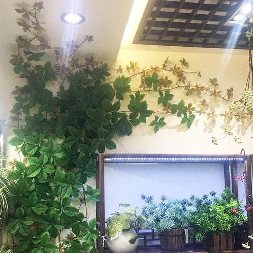 plantes artificielles avec grandes feuilles pour décoration murale - vue 6 sur 6