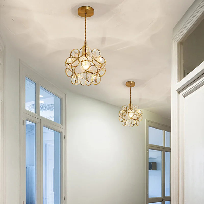 lampe en verre nordique ins chaude avec cuivre