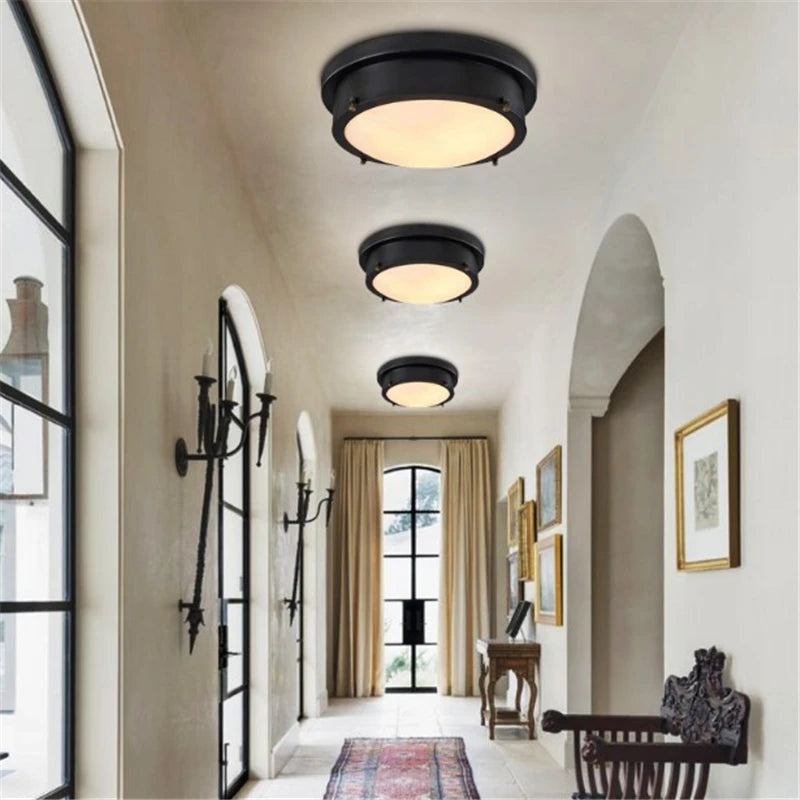 plafonnier rétro vintage style industriel pour intérieur et extérieur - vue 4 sur 6