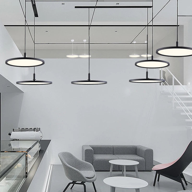 lustre moderne design nordique simple tête ronde créative lumineuse - vue 5 sur 6