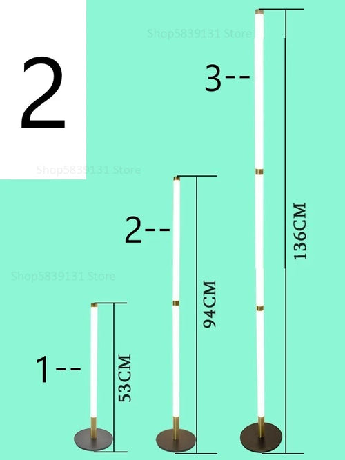 lampadaire d'angle moderne démontable avec lumière sur pied - vue 13 sur 15