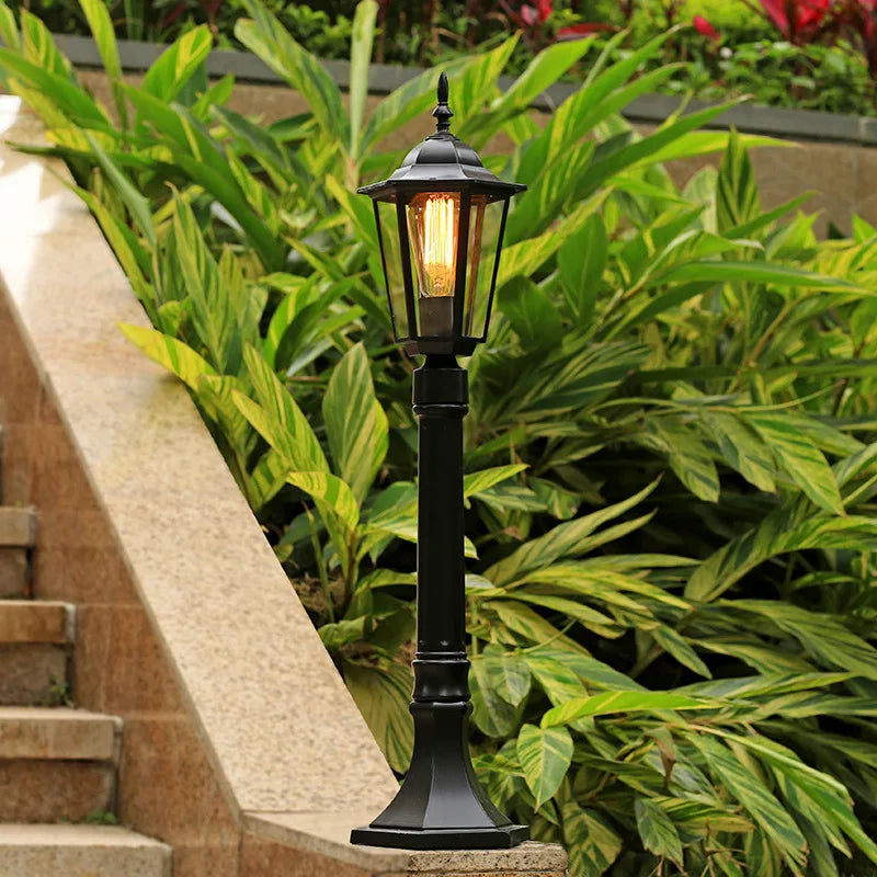 lampe de jardin extérieure rétro pour les espaces extérieurs et les allées