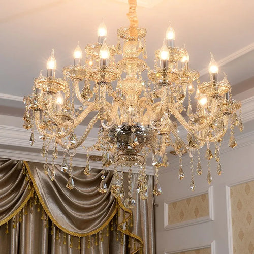 lustre en cristal lumineux pour décoration moderne élégante - vue 4 sur 13