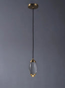 Suspension cuivre lumière luxe cristal petites