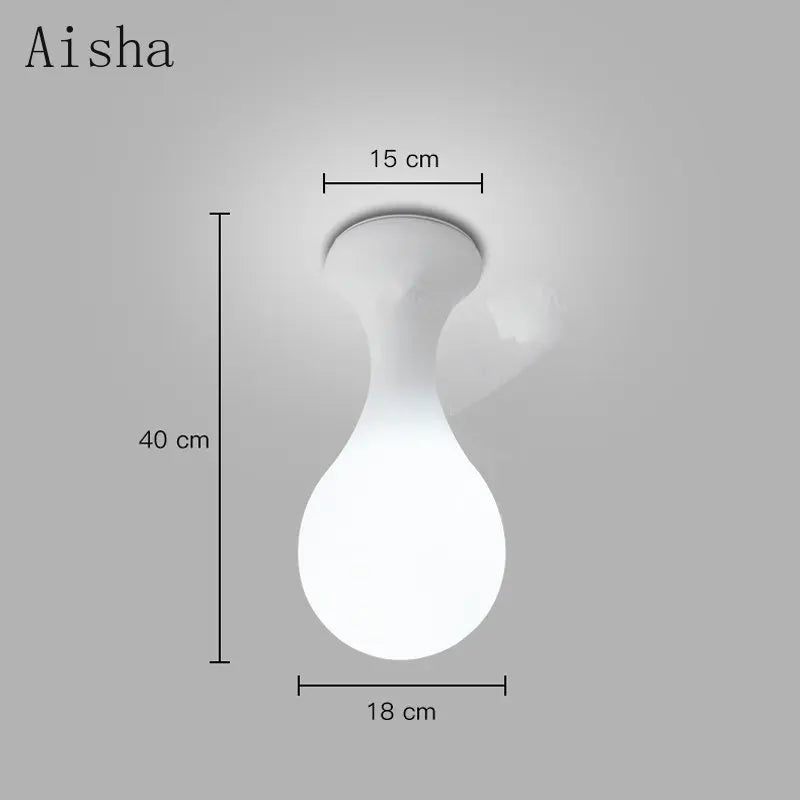 plafonnier créatif en forme de goutte de pluie design moderne - vue 6 sur 7