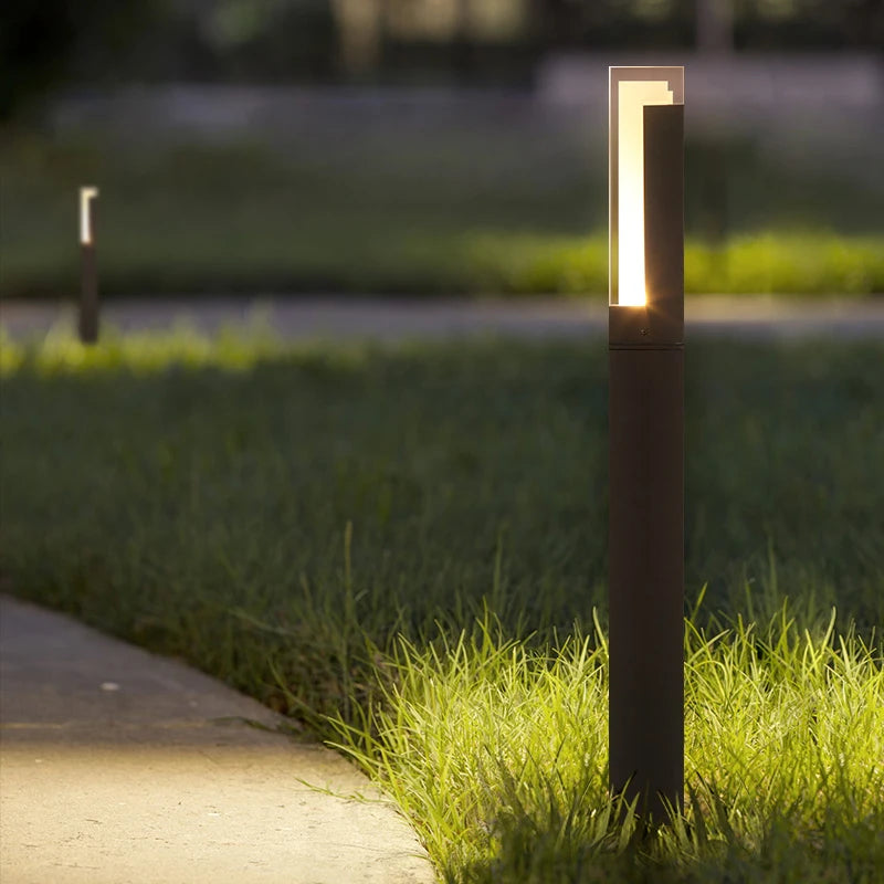 Capteur de mouvement extérieur 10W LED lampe à gazon étanche IP65 en aluminium acrylique abat-jour cour Villa paysage voie pelouse lumières