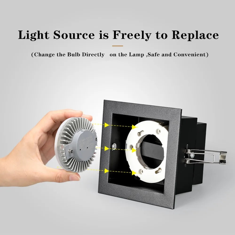 ampoule led gx53 encastrée downlight remplaçable pour éclairage - vue 3 sur 8