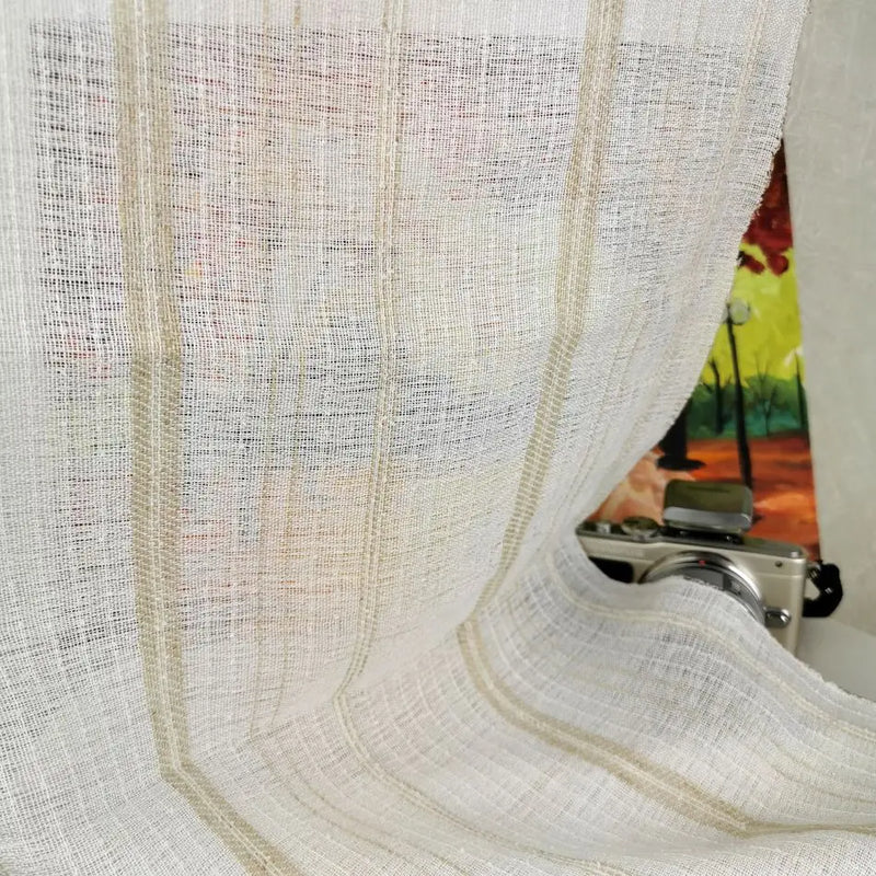 Rideau rayé style européen pour salon chambre intérieur