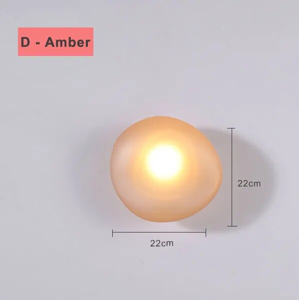 applique led nordique design moderne galet chambre escalier lumière - vue 21 sur 21