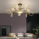 lustre nordique moderne en fer éclairage étoilé décoration créative
