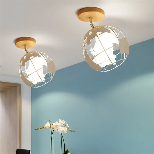plafonnier led nordique moderne simple en fer triangle - vue 2 sur 18