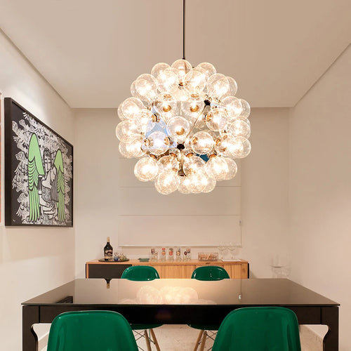 suspension boule nordique en verre design moderne pour décoration intérieure - vue 4 sur 8