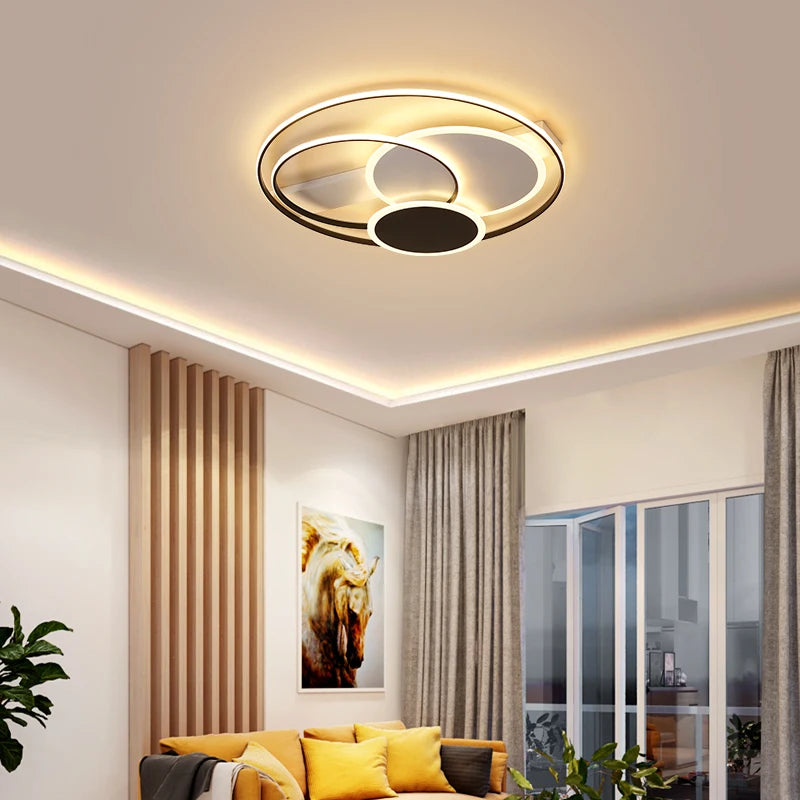 plafonnier moderne ultra mince design simple pour intérieur lumineux - vue 3 sur 12