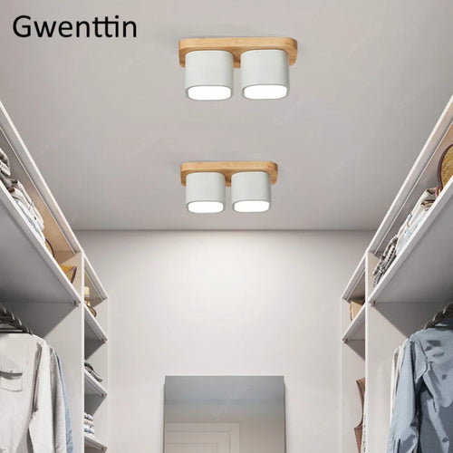 plafonnier moderne en bois et fer design nordique pour intérieur décoratif - vue 4 sur 18