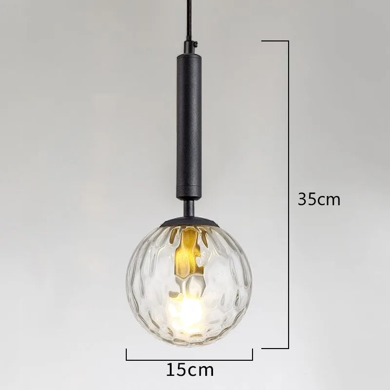 lustre moderne en verre pour bar restaurant et décoration intérieure - vue 10 sur 10