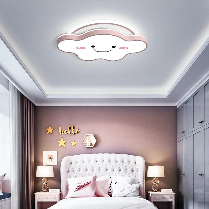plafonnier led nordique design moderne pour chambre enfants et étudiants - vue 5 sur 12