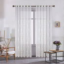Voilage brodé fleurs festonné style classique romantique fenêtre
