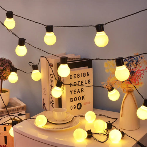 guirlande lumineuse globe 38 led féerique pour décorations extérieures