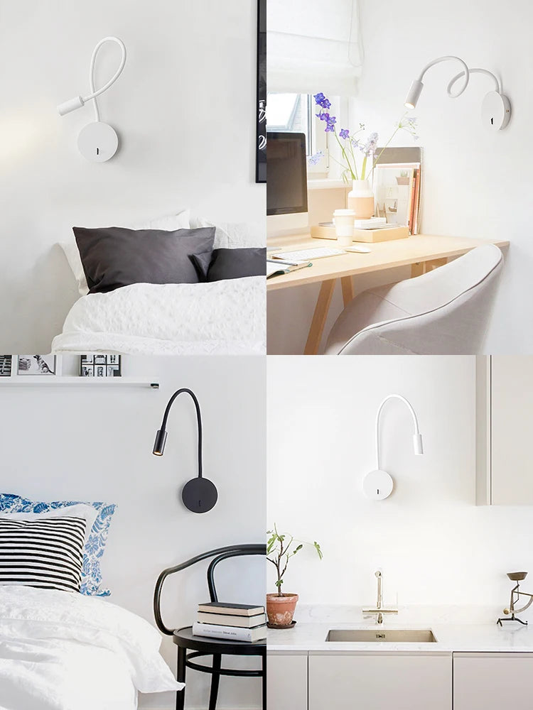 lampe de lecture led flexible pour maison hôtel
