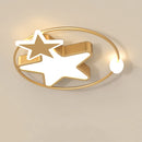 plafonnier led étoile dorée éclairage créatif nordique pour intérieur