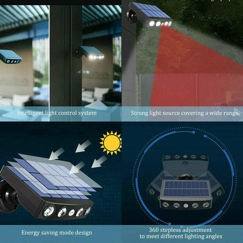applique murale led solaire avec capteur de mouvement pour extérieur - vue 7 sur 7