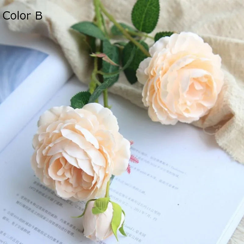têtes de rose en soie artificielle pour décoration mariage et fête - vue 11 sur 16