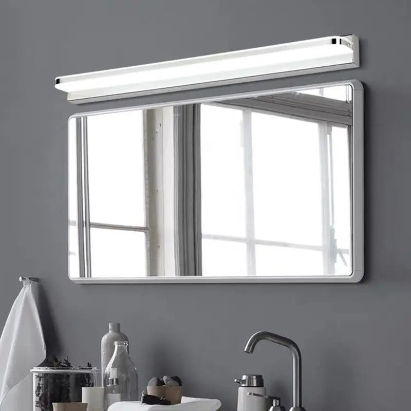 Led miroir lumière moderne salle de bain lampe appliques 42/62/72/120cm acier inoxydable AC85-265V noir blanc appliques LED apliques