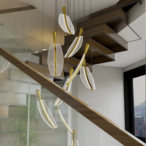 suspension moderne en forme de feuille pour décoration intérieure - vue 4 sur 6
