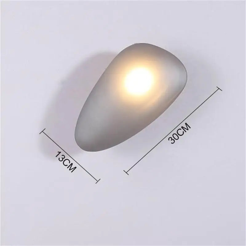 applique murale led galets verre moderne déco intérieur hotel couloir plafonnier éclairage - vue 13 sur 22