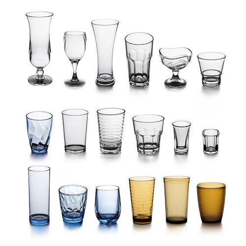 Ensemble 6 verres acrylique incassables style moderne cuisine