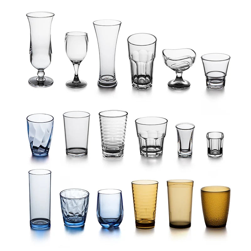 Ensemble 6 verres acrylique incassables style moderne cuisine - vue 2 sur 6