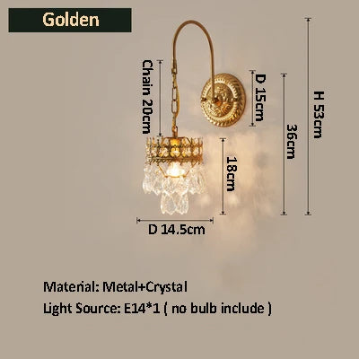 applique murale cristal luxe pour décoration intérieure et extérieure - vue 8 sur 8