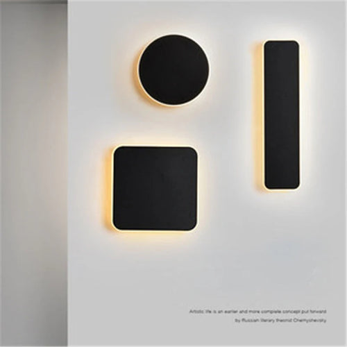 Applique murale LED lampe avec interrupteur tactile chambre chevet intérieur escalier luminaire carré et rectangle lumière 10W 12W 13W wandlamp - vue 3 sur 18