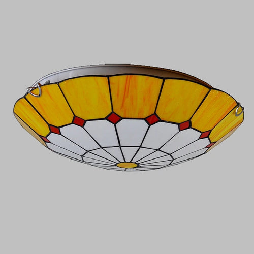 plafonnier en verre teinté style tiffany pour décoration enfant princesse - vue 6 sur 6