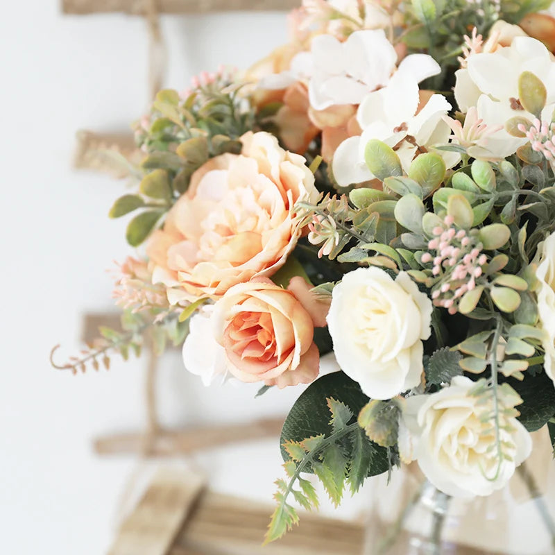 bouquet de pivoines artificielles pour mariage et décoration - vue 6 sur 12