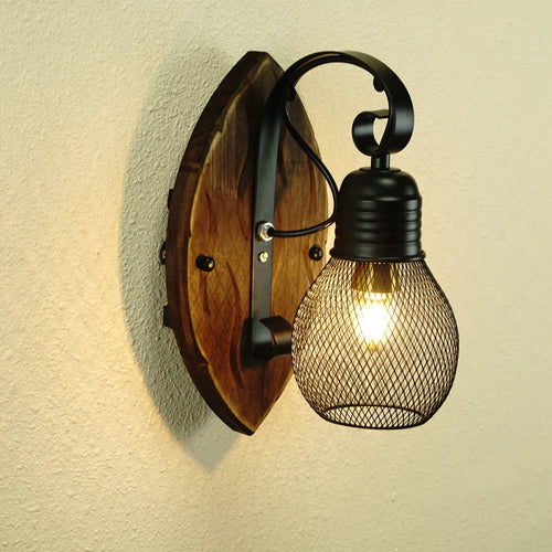 applique murale en bois massif style rétro pour décoration intérieure